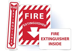 fire extinguisher signs